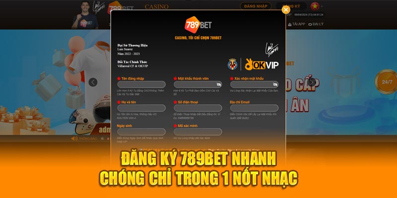 Đăng ký 789bet nhanh chóng chỉ trong 1 nốt nhạc