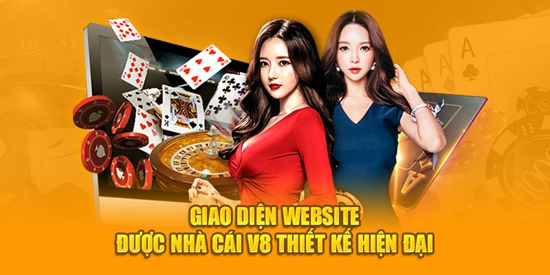 Giao diện website được V8 thiết kế hiện đại